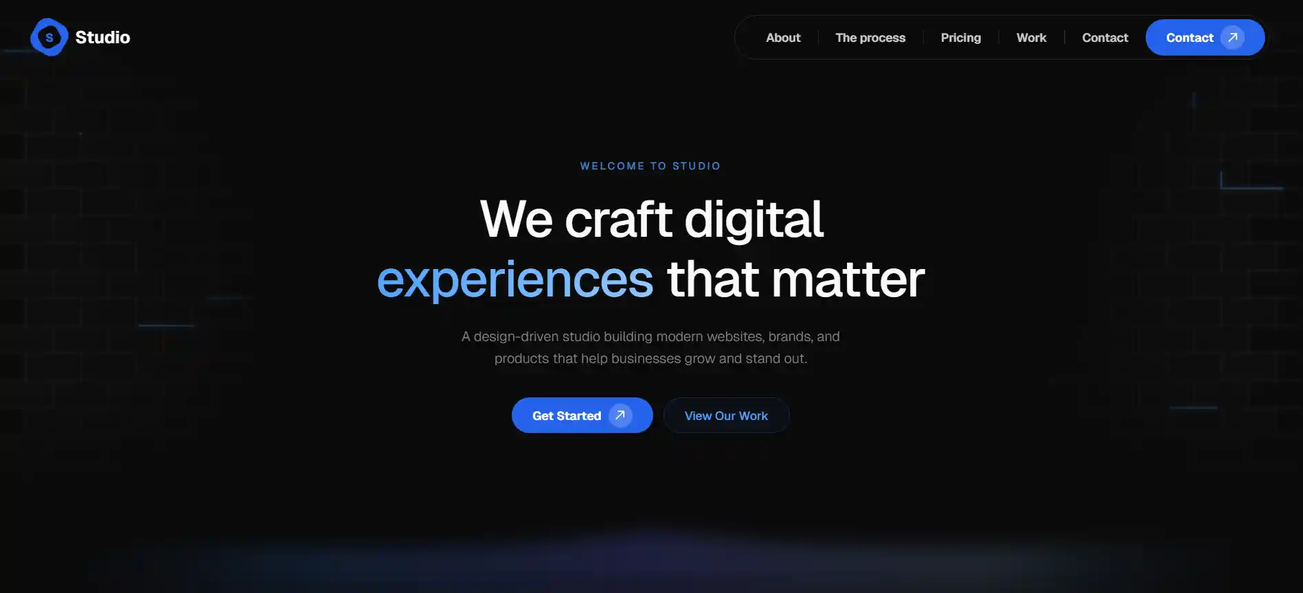 Studio Landing Page Template