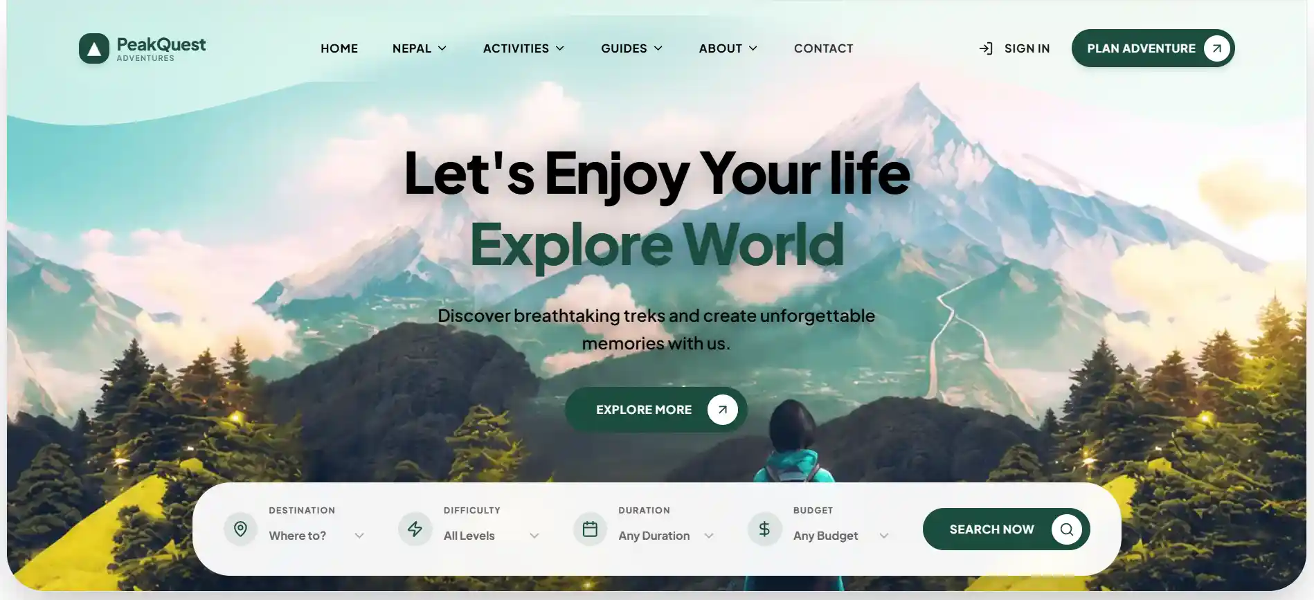 Trekking Website Template